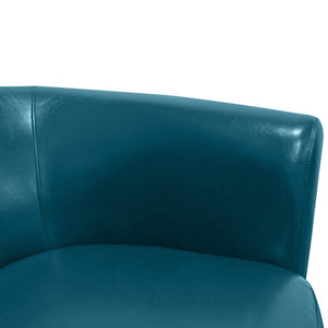 Porter Designs Marvel Contemporary Leather-Look Swivel Accent Chair Contemporary Accent - Swivel Blue 02-201C-06-213