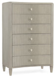 Elixir Modern-Contemporary Six-Drawer Drawer Chest In Rubberwood Solids With Chinese Walnut Veneers