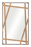 Zuo Modern Tolix Steel, MDF, Glass Modern Commercial Grade Mirror Antique Gold, Black Steel, MDF, Glass