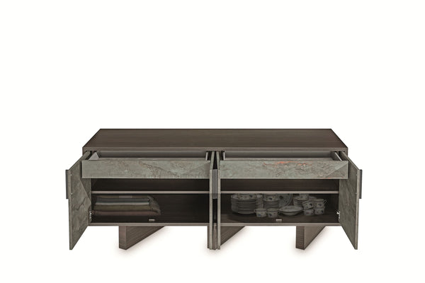 VIG Furniture Nova Domus Amsterdam - Modern Grey Volcano & Eucalyptus Oak Buffet VGACAMSTERDAM-OAK-BUF