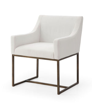 VIG Furniture Modrest Elijah - Modern Off White & Copper Antique Brass Dining Chair VGVCB8363-WHT-DC