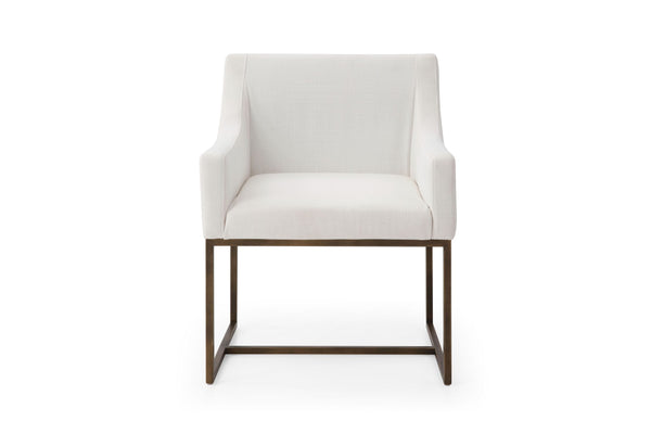 VIG Furniture Modrest Elijah - Modern Off White & Copper Antique Brass Dining Chair VGVCB8363-WHT-DC