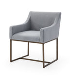 Modrest Elijah - Modern Grey & Copper Antique Brass Dining Chair