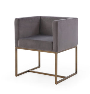 VIG Furniture Modrest Marty - Modern Dark Grey & Copper Antique Brass Dining Chair VGVCB8368-DGRY-DC