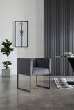 VIG Furniture Modrest Marty - Modern Dark Grey & Copper Antique Brass Dining Chair VGVCB8368-DGRY-DC