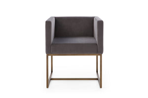 VIG Furniture Modrest Marty - Modern Dark Grey & Copper Antique Brass Dining Chair VGVCB8368-DGRY-DC