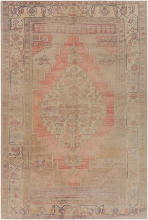 Unique UNQ-2301 Traditional Polyester Rug UNQ2301-86116 Cream, Denim, Peach, Mint, Wheat 100% Polyester 8'6" x 11'6"