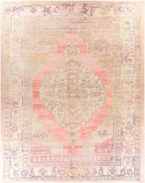 Unique UNQ-2301 Traditional Polyester Rug UNQ2301-7696 Cream, Denim, Peach, Mint, Wheat 100% Polyester 7'6" x 9'6"