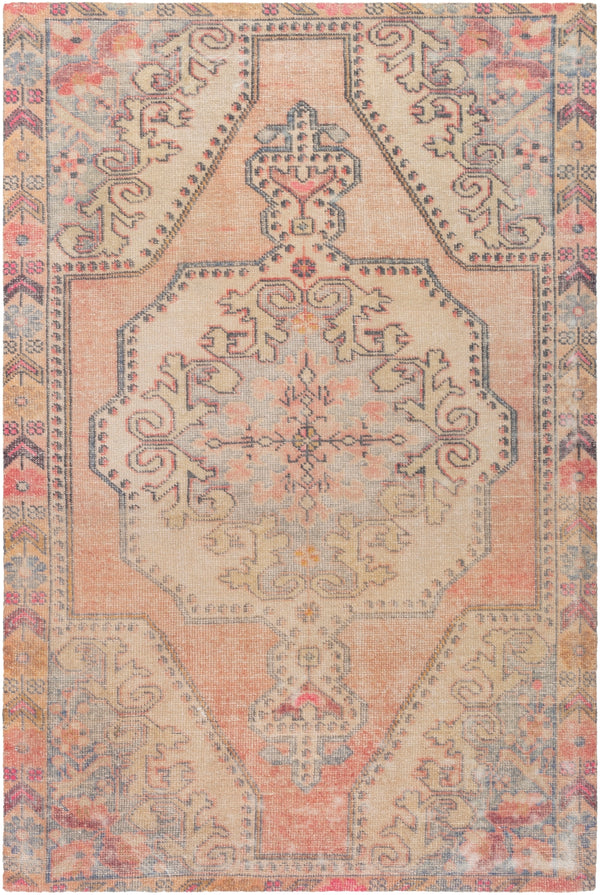 Unique UNQ-2313 Traditional Polyester Rug UNQ2313-86116 Bright Orange, Wheat, Ivory, Charcoal, Bright Pink, Burnt Orange, Denim, Saffron, Bright Red 100% Polyester 8'6" x 11'6"