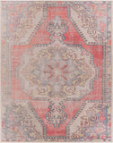 Unique UNQ-2315 Traditional Polyester Rug UNQ2315-7696 Coral, Light Gray, Charcoal, Wheat, Ivory, Bright Yellow 100% Polyester 7'6" x 9'6"