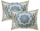 Raina Blue King 4pc Quilt Set