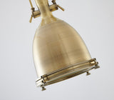 Bethel Brass Single Pendant Lighting in Metal & Glass