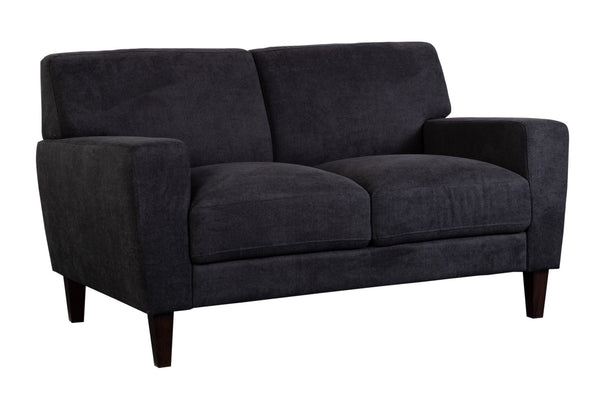 Porter Designs Evan Soft Textured Microfiber Contemporary Loveseat Gray 01-195-02-8131