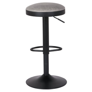 Juno Leatherette Adjustable Gaslift Swivel Bar Stool Set - Modern Industrial Style Comfort