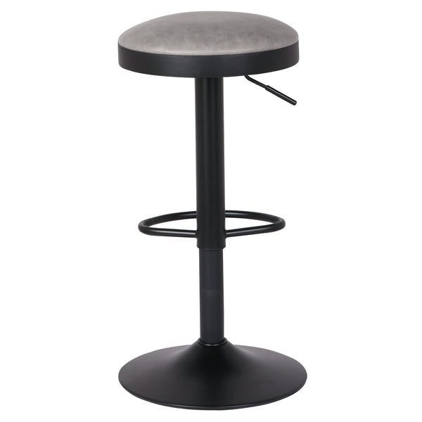 Juno Leatherette Adjustable Gaslift Swivel Bar Stool Set - Modern Industrial Style Comfort