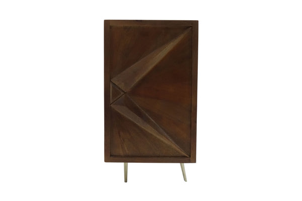 Porter Designs Estella Solid Handcarved Wood Transitional Cabinet Brown 05-125-31-02613