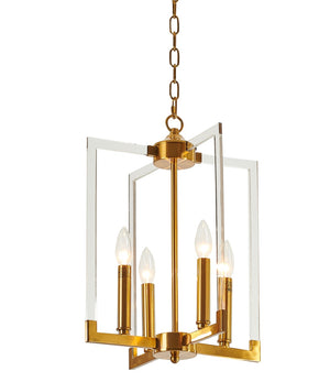 Bethel Bronze Chandelier in Metal & Acrylic