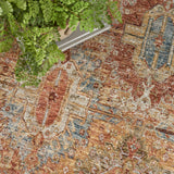 Nourison Petra PTR01 Persian Machine Made Power-loomed Indoor only Area Rug Rust 7'10" x 10'4" 99446026996
