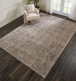 Nourison Ellora ELL02 Tribal Handmade Knotted Indoor only Area Rug Sand 8'6" x 11'6" 99446384775