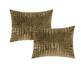 Alligator Gold Queen 3pc Comforter Set