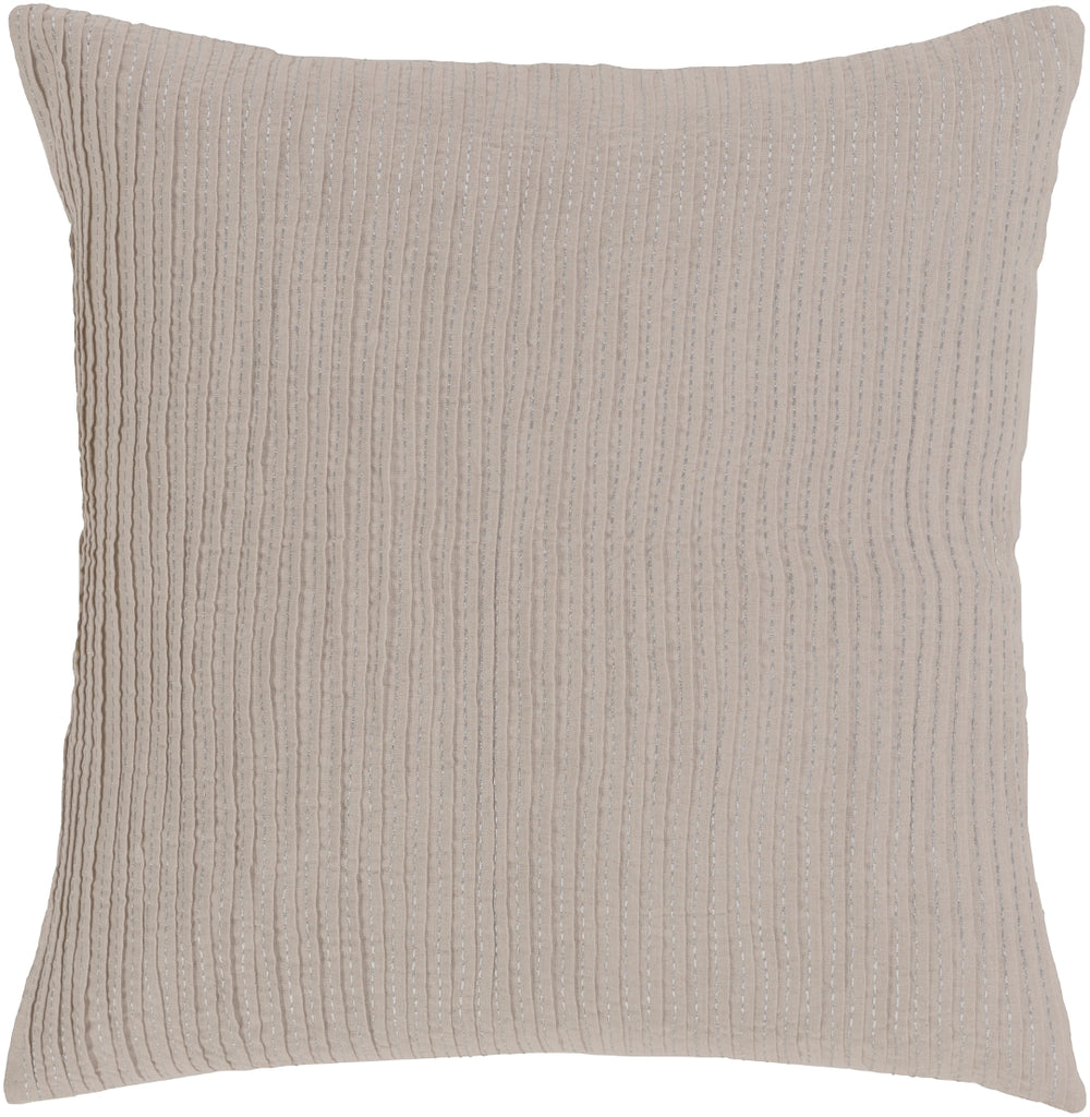 Upton UPT-8000 Modern Linen Bedding UPT8000-ES Light Gray, Metallic - Silver 100% Linen 26"W x 26"L