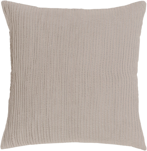 Upton UPT-8000 Modern Linen Bedding UPT8000-ES Light Gray, Metallic - Silver 100% Linen 26"W x 26"L