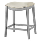 Grover Leatherette Counter Stool Matte Beige