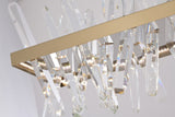 Bethel Gold LED Chandelier in Stainless Steel & Crystal