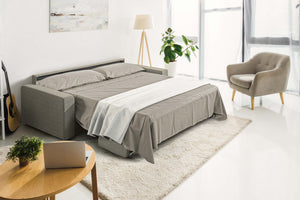 VIG Furniture Modrest Made in Italy Urrita - Modern Gray Fabric Sofa Bed w/ Queen Size Mattress VGACURRITA-Q-GRY
