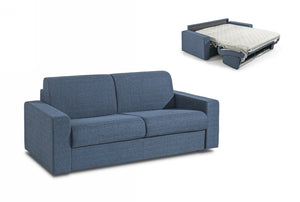 VIG Furniture Modrest Made in Italy Urrita - Modern Blue Fabric Sofa Bed w/Full Size Mattress VGACURRITA-Q-BLUE