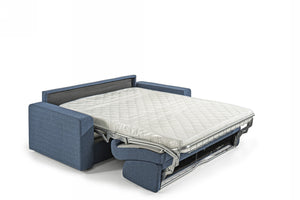 VIG Furniture Modrest Made in Italy Urrita - Modern Blue Fabric Sofa Bed w/Full Size Mattress VGACURRITA-Q-BLUE