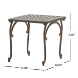 Mckinley Cast Outdoor End Table Noble House