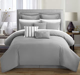 Brenton Grey Queen 9pc Comforter Set