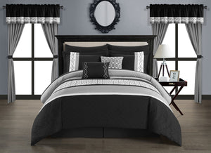 Katrin Black Queen 20pc Comforter Set