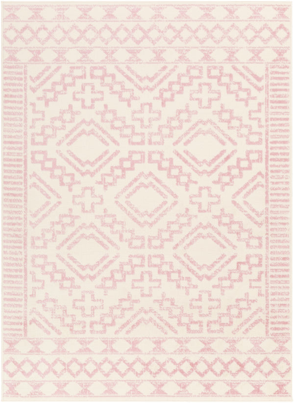 Ustad UST-2313 Global Polypropylene Rug UST2313-81012 Pale Pink, Cream 100% Polypropylene 8'10" x 12'