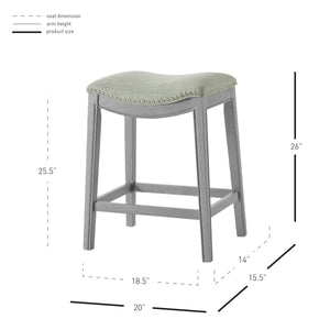 Grover Fabric Counter Stool Lyon Light Green