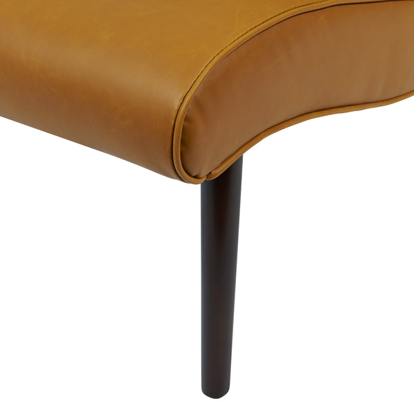 Alexis Stylish Bonded Leather Accent Chair - Tufted Comfort, Mid-Century Design, Fully Assembled!