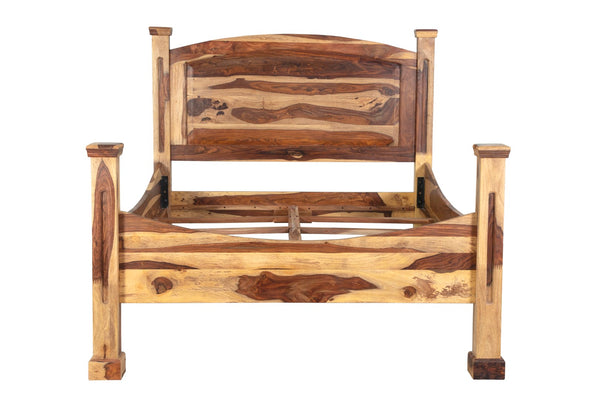 Porter Designs Taos Solid Sheesham Wood Queen Natural Bed Natural 04-196-14-9047N-KIT