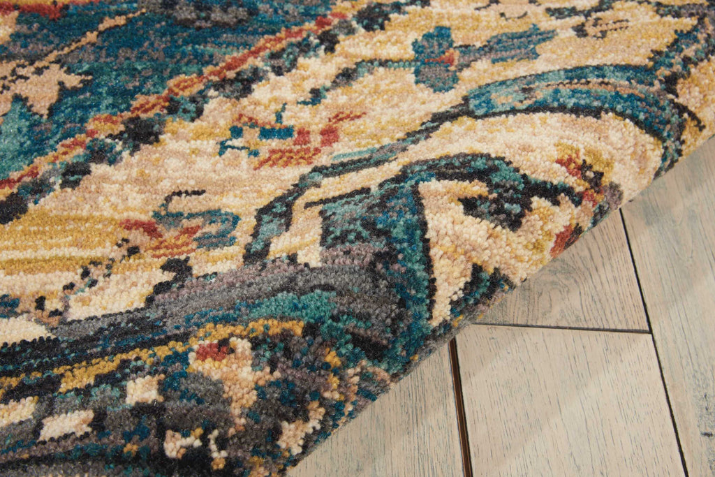Nourison Nourison 2020 NR206 Persian Machine Made Loomed Indoor Area Rug Teal 6'6" x 9'5" 99446364159