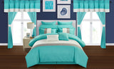 Vixen Turquoise King 24pc Comforter Set