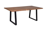 Porter Designs Manzanita Live Edge Solid Acacia Wood Natural Dining Table Natural 07-196-01-DT82NT-KIT