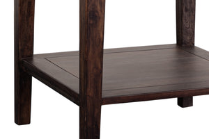 Porter Designs Fall River Solid Sheesham Wood Contemporary End Table Gray 05-117-25-4897