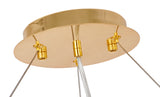 Bethel Gold Chandelier in Aluminum & Glass