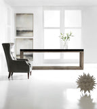 Hooker Furniture Melange Transitional Rubberwood Solids with Quarter Cut Oak Veneers Vienna Console 638-85425-BLK