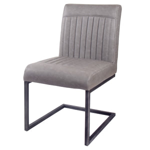 Ronan Leatherette Dining Chair Set of 2 - Modern Industrial Design with Chic Tufting and Durability