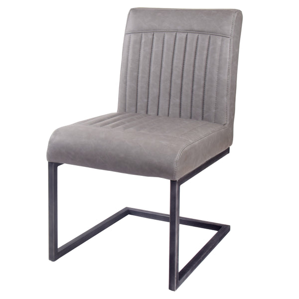 Ronan Leatherette Dining Chair Set of 2 - Modern Industrial Design with Chic Tufting and Durability