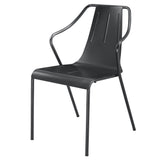 Callum Metal Chair - Set of 4 Metallic Gunmetal