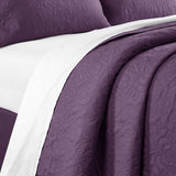 Sachi Purple Queen 3pc Quilt Set