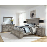 Pulaski Furniture Madison Ridge King Panel Bed with Blanket Chest Footboard in Heritage Taupe P091-BR-K4-PULASKI P091-BR-K4-PULASKI