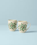 Lenox Hosting The Holidays™ 2-Piece Holly Mug Set 870002